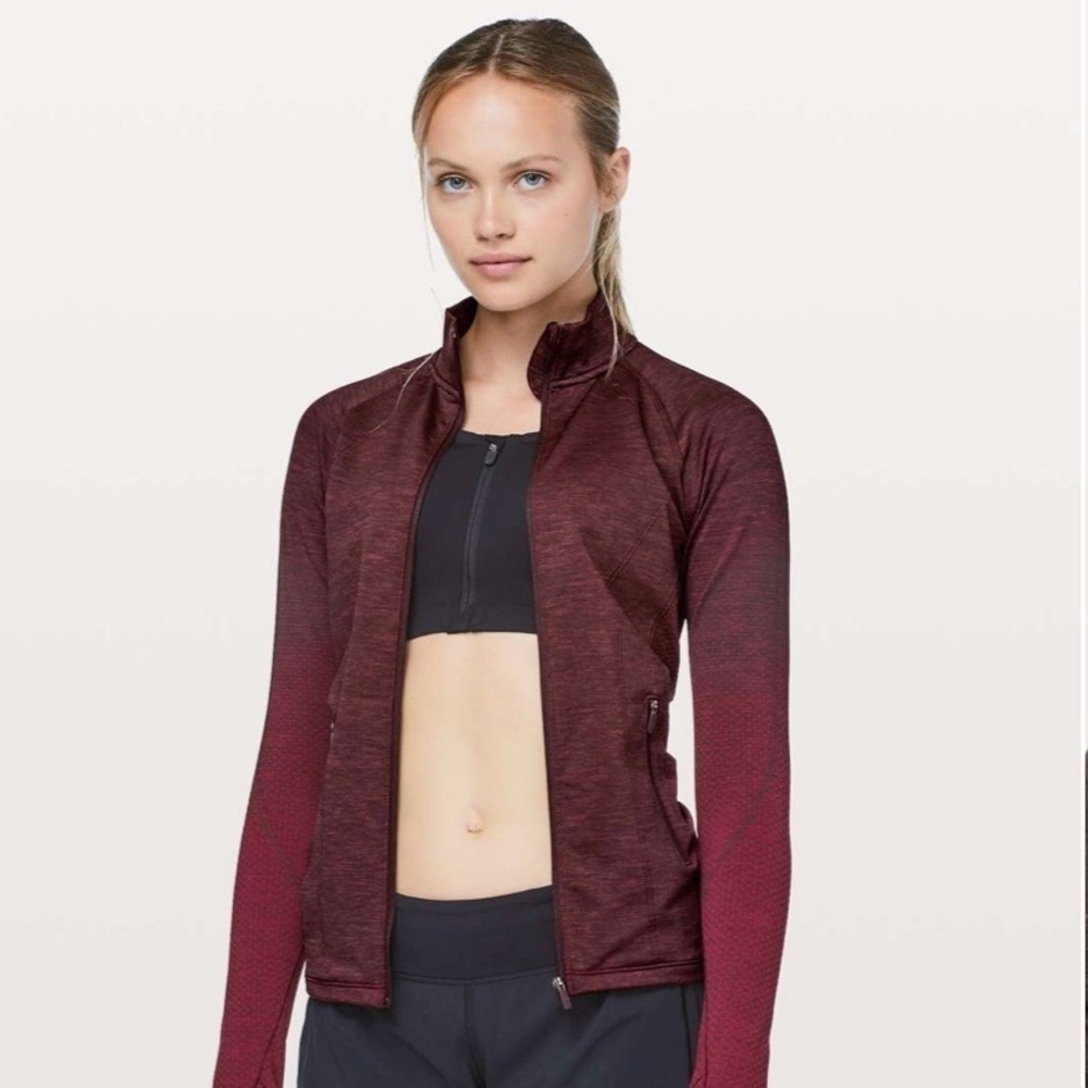 Lululemon sz 10 Ready To Run Jacket *Evanescent
Star Ruby / Black Satin VGUC
